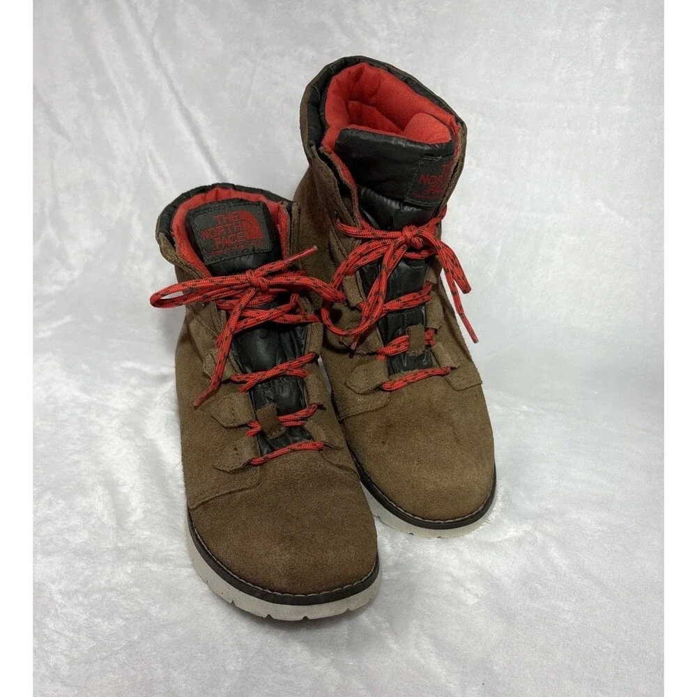 The North Face Heat Seeker Boots Women’s Sz 9 Brown Ballard Roll Down Insulated